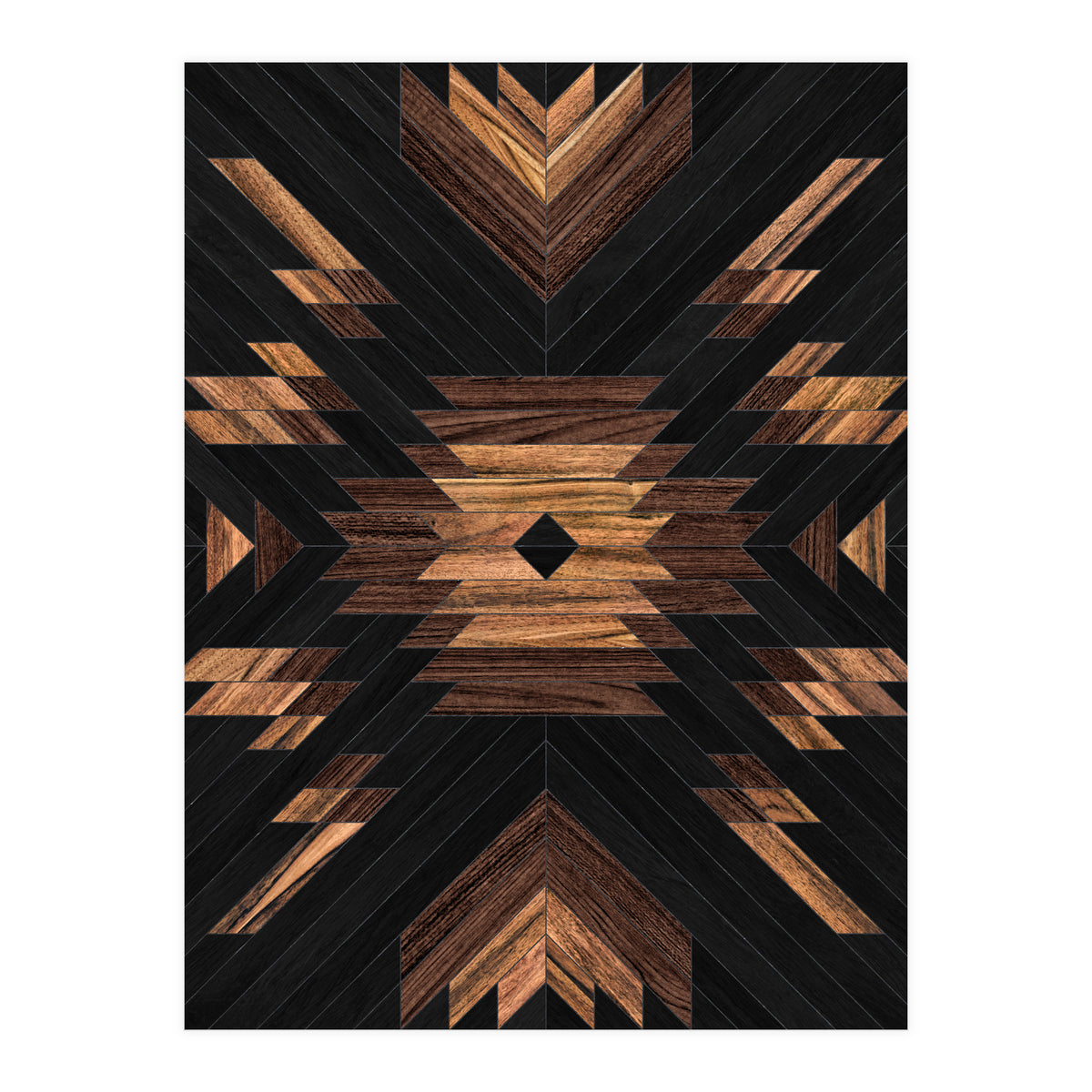 Urban Tribal Pattern No.7 - Aztec - Wood (Print Only)