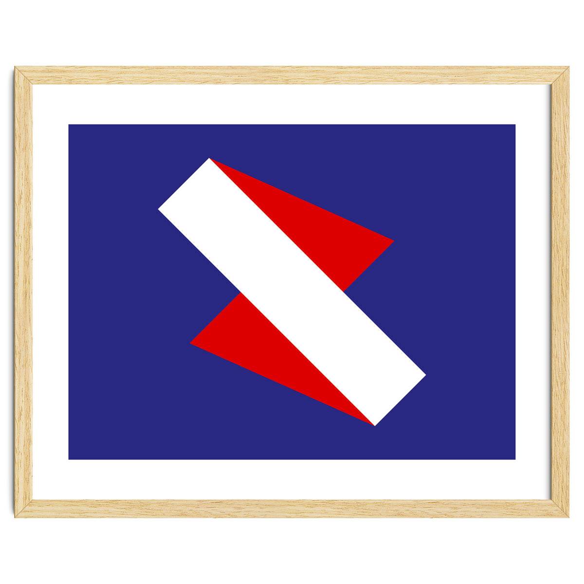Geometric Shapes No. 68 - red & royal blue