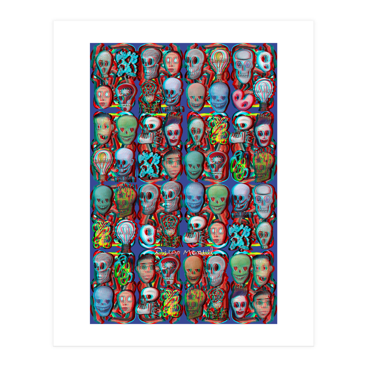 Formas 14 34 3d Y Calaveras 2 (Print Only)