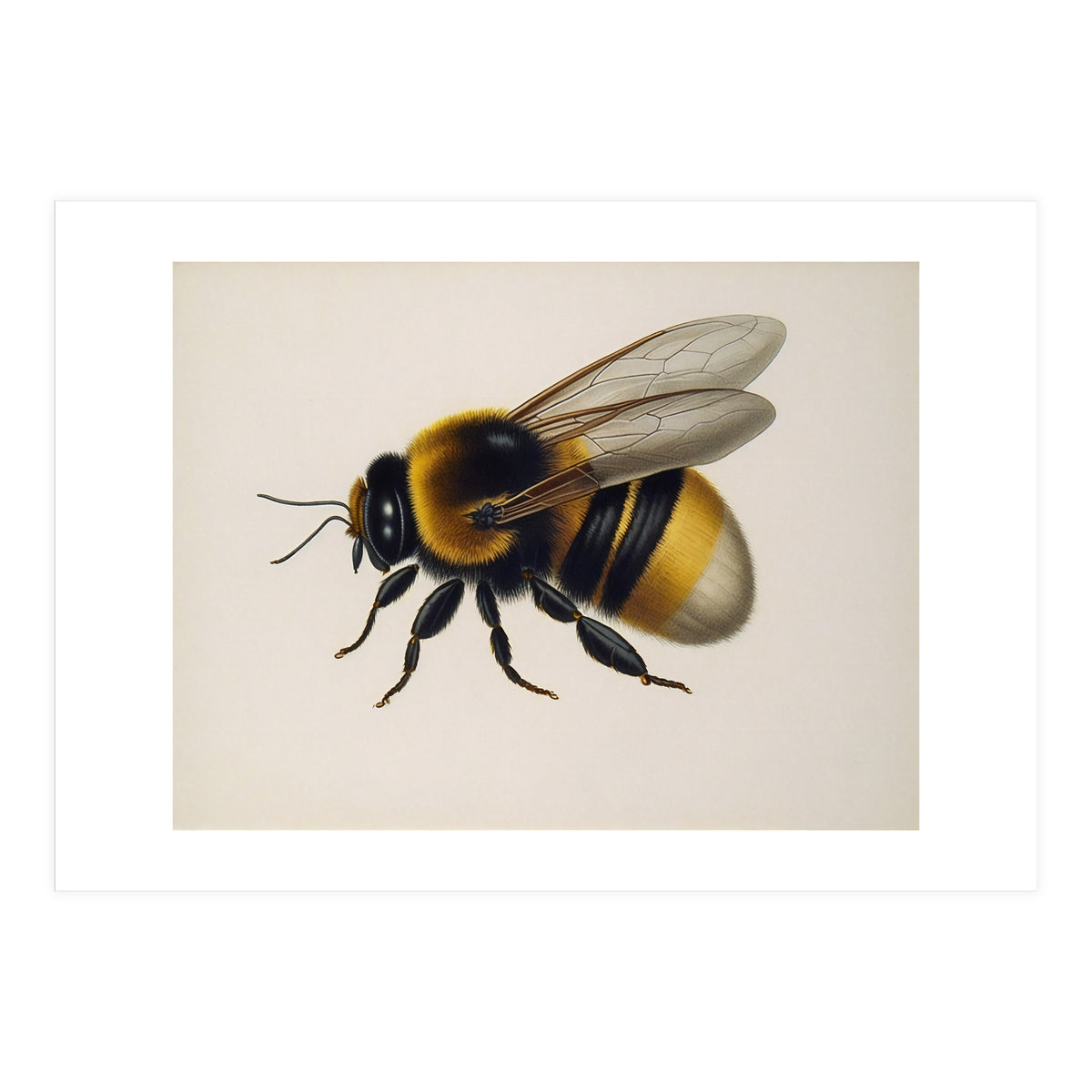 Bumblebee Vintage Illustration (Print Only)