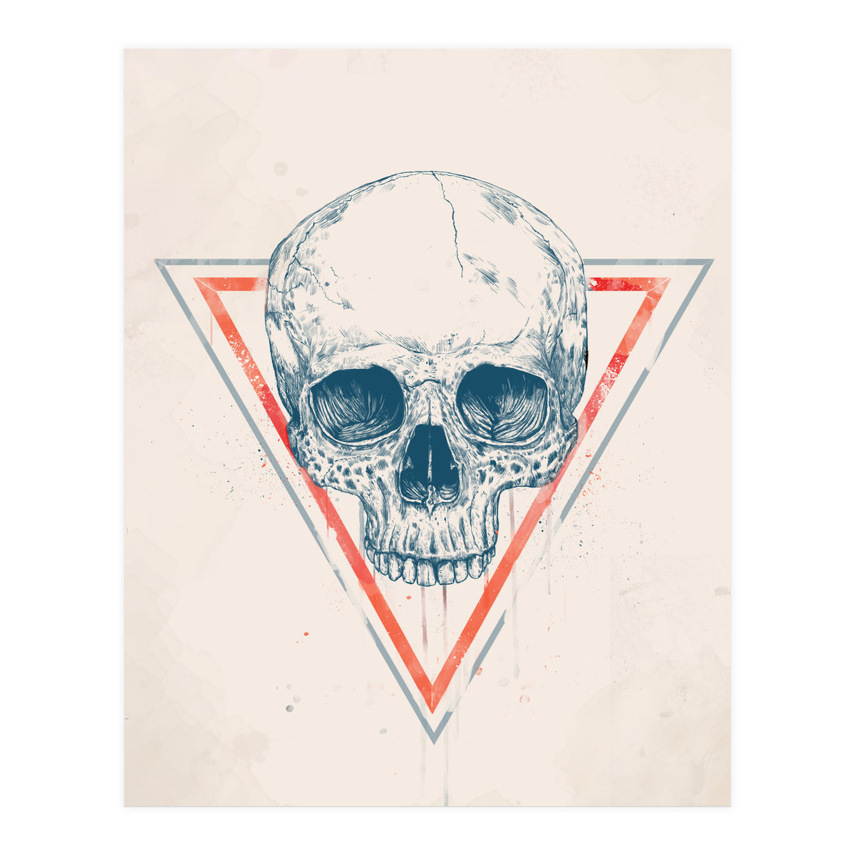 Skull In Triangles Ii (Print Only)