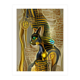 Ancient Egyptian Cat Goddess Bastet AI Art (Print Only) thumbnail