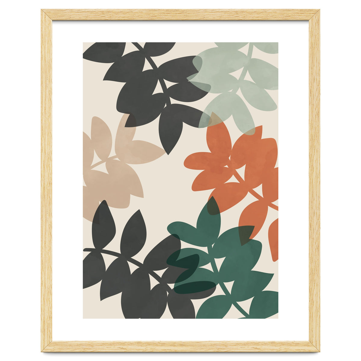 Abstract Colorful Leaves