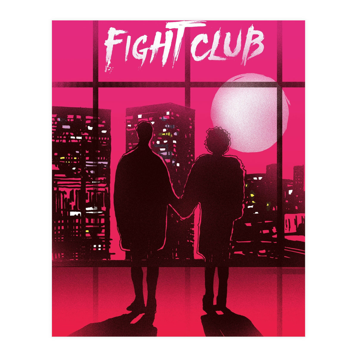 Tyler and Marla Fight Club movie poster (Print Only)