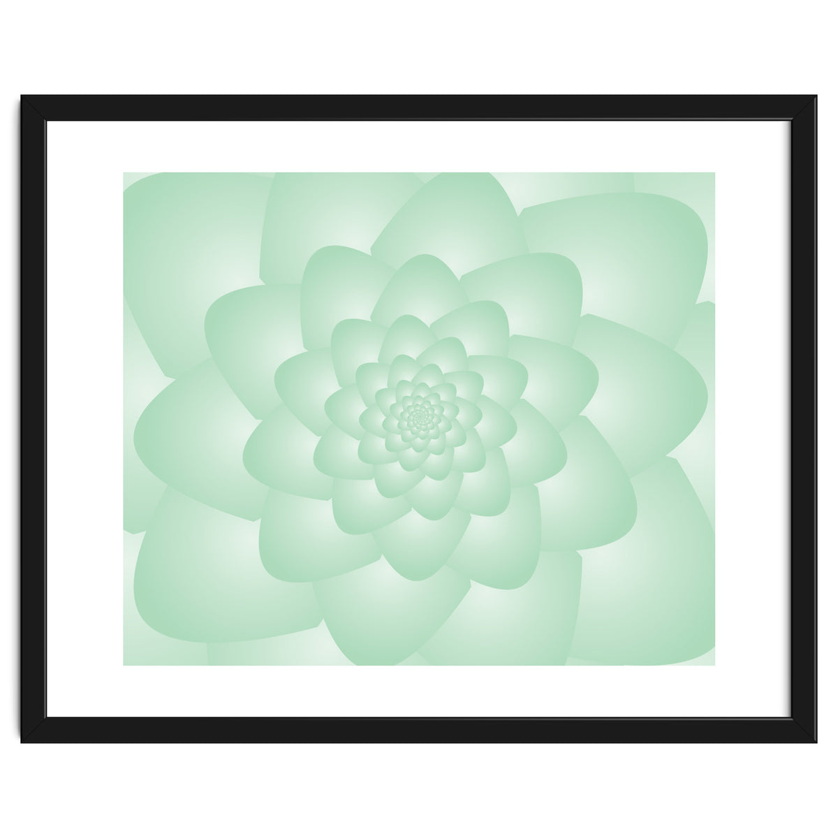Pastel Colors Flower Pattern Set Green