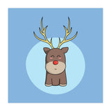 Kawaii Cute Christmas Reindeer (Print Only) thumbnail