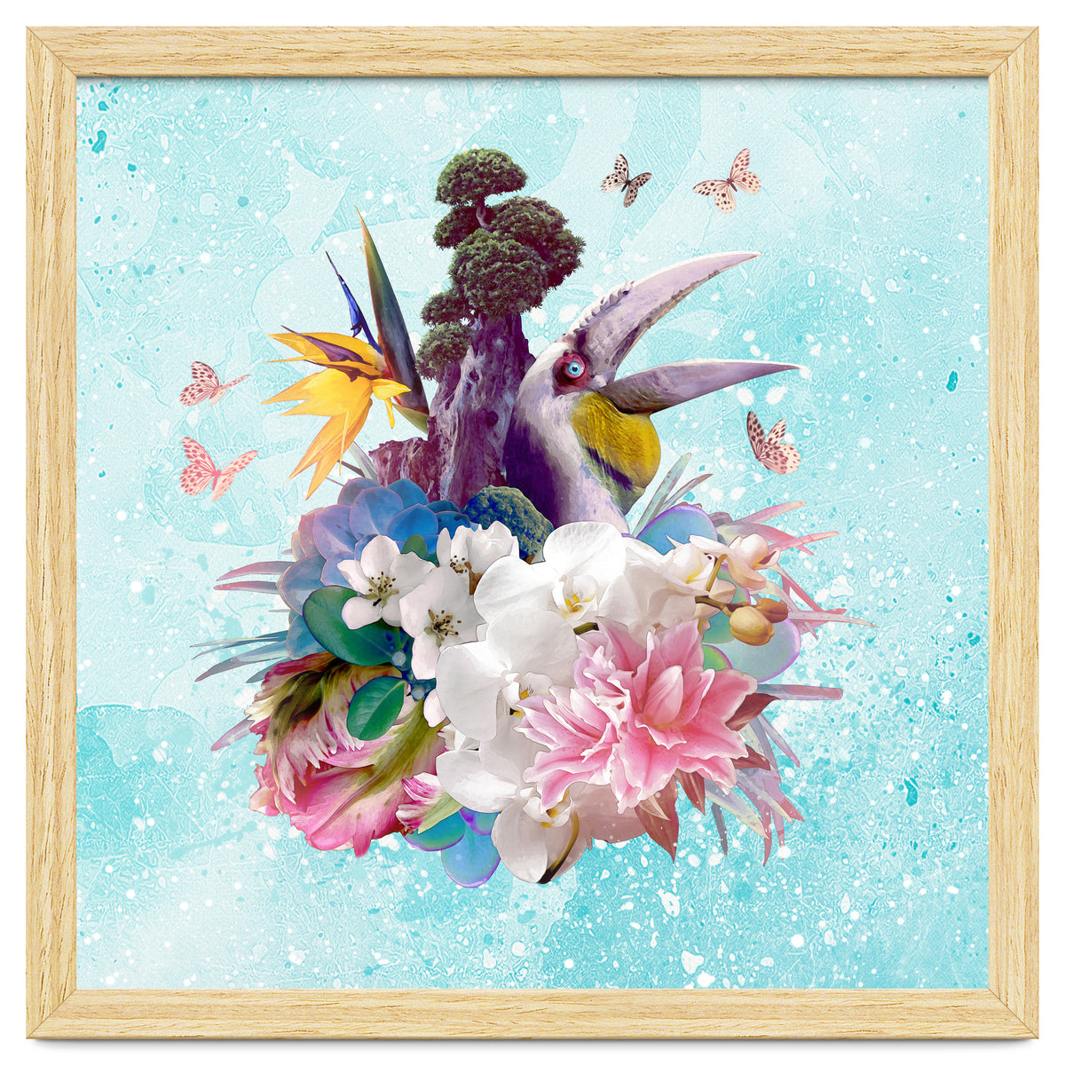 Floral Hornbill Blue