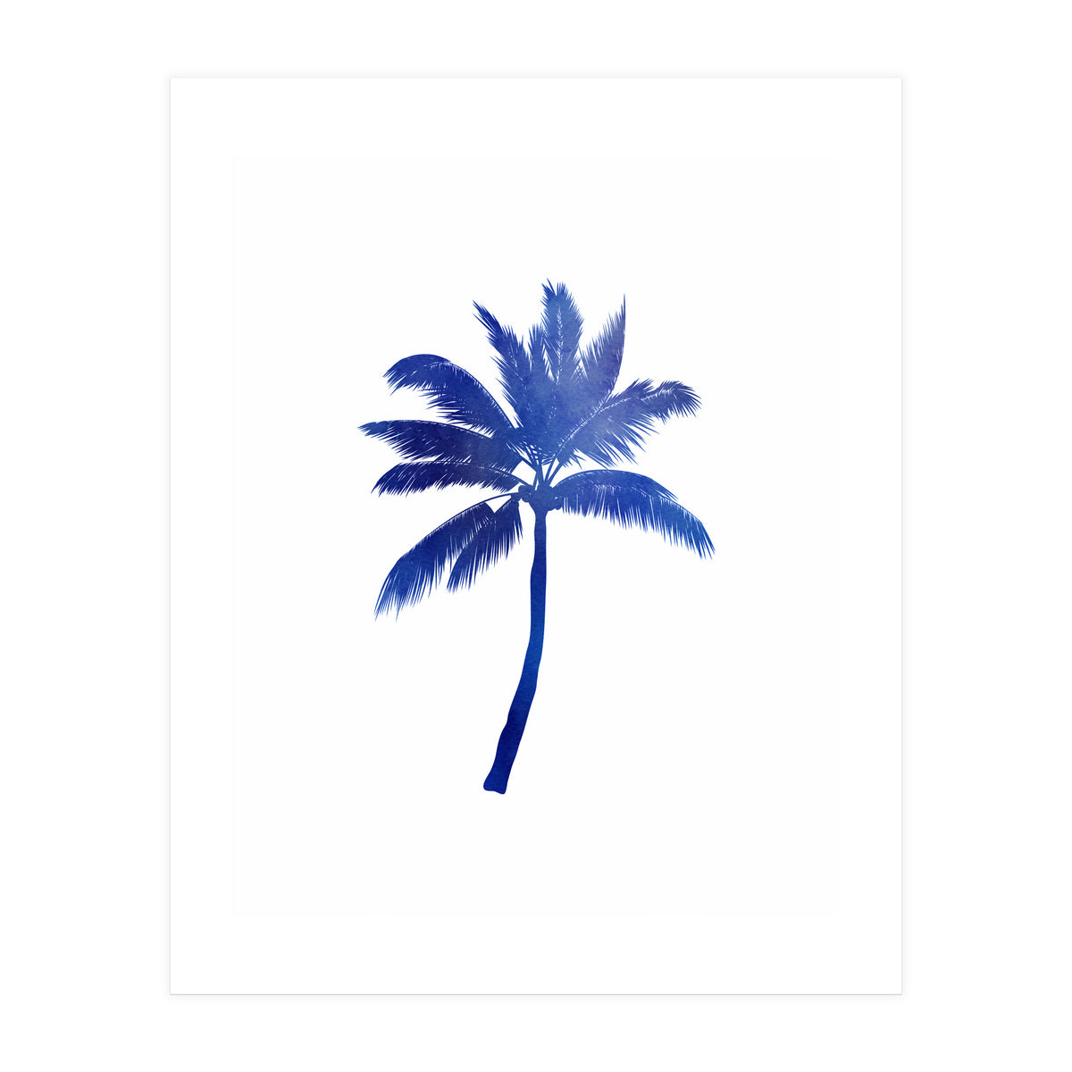 Blue Palm Tree (Print Only)