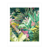 Bohemian Jungle, Tropical Botanical Nature Illustration, Forest Solo Travel Plants Painting (Print Only) thumbnail