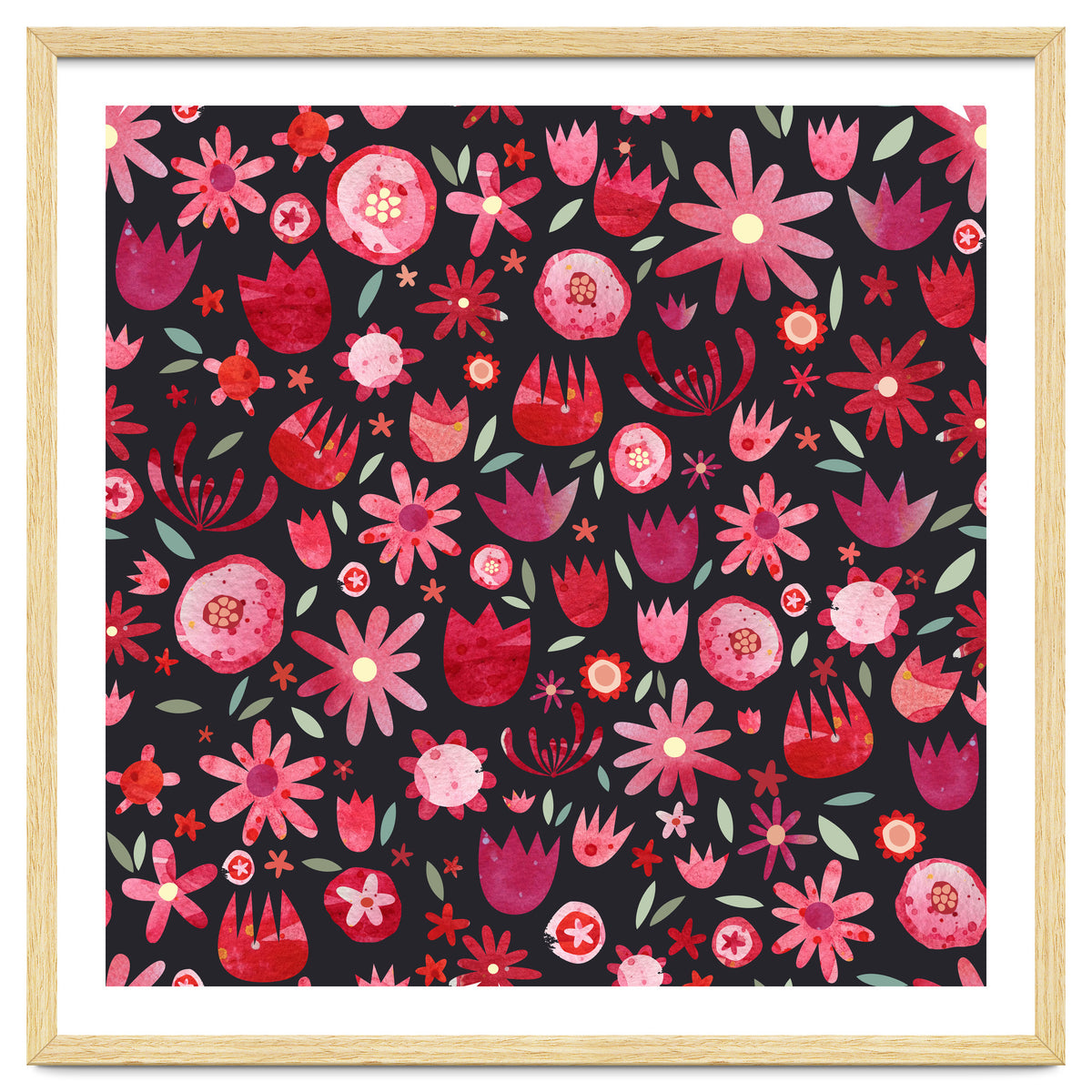 Summer Flower Circle Dark