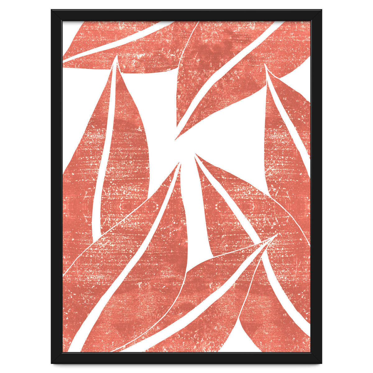 Abstract Terracotta Leaves 1 - Burnt Orange