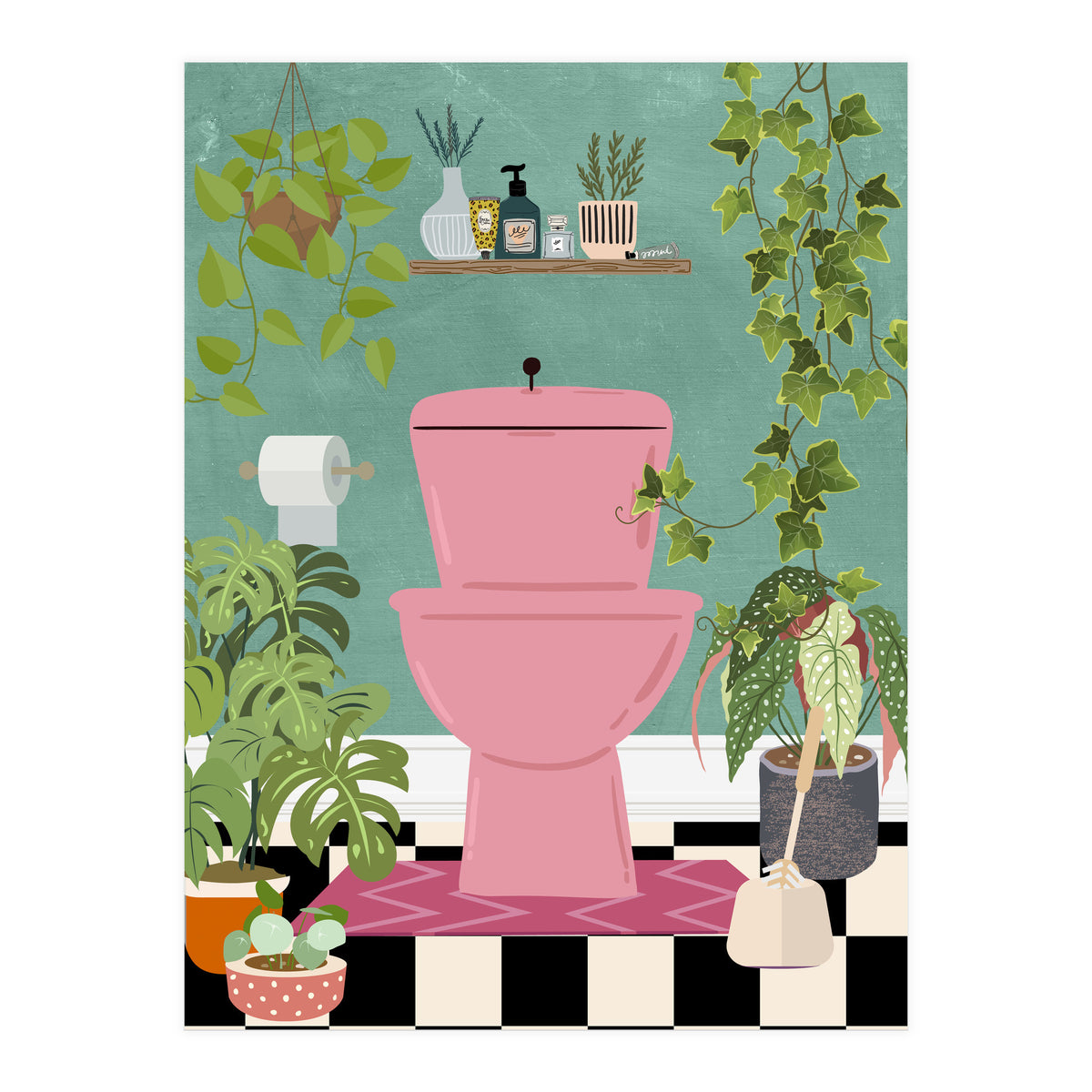 Botanical Loo in Jungle Bathroom (Print Only)