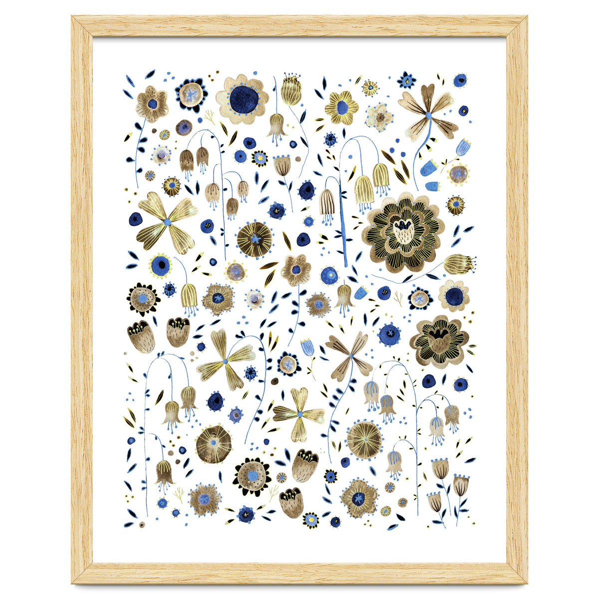 Indigo Flower Golden Mashup