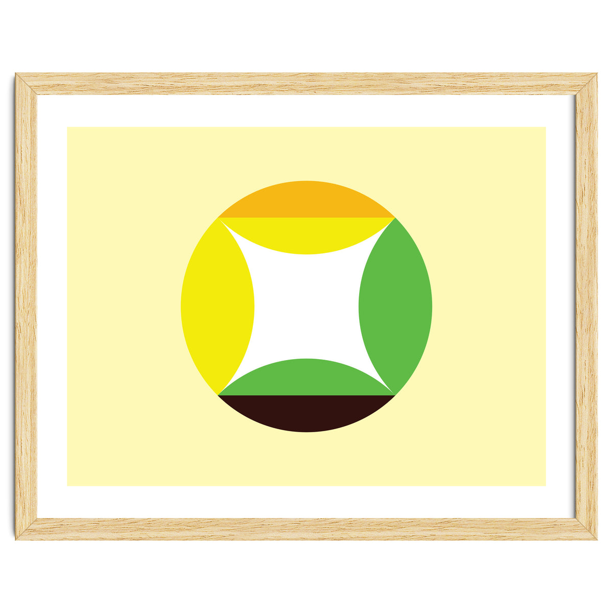 Geometric Shapes No. 21 - yellow, green & orange