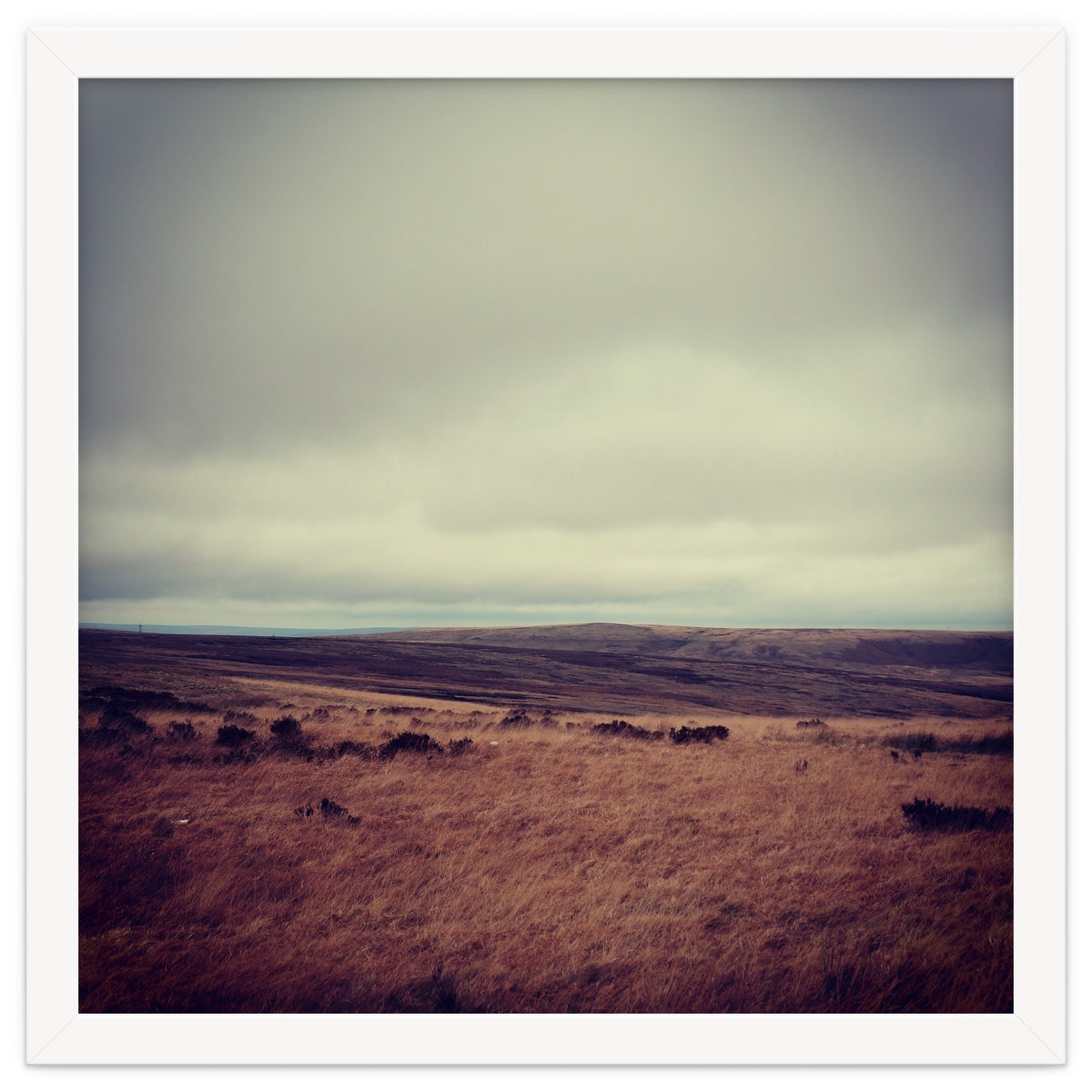 Bleak winter landscape of Saddleworth Moor
