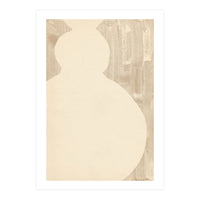 Cream tone vase silhouette (Print Only)