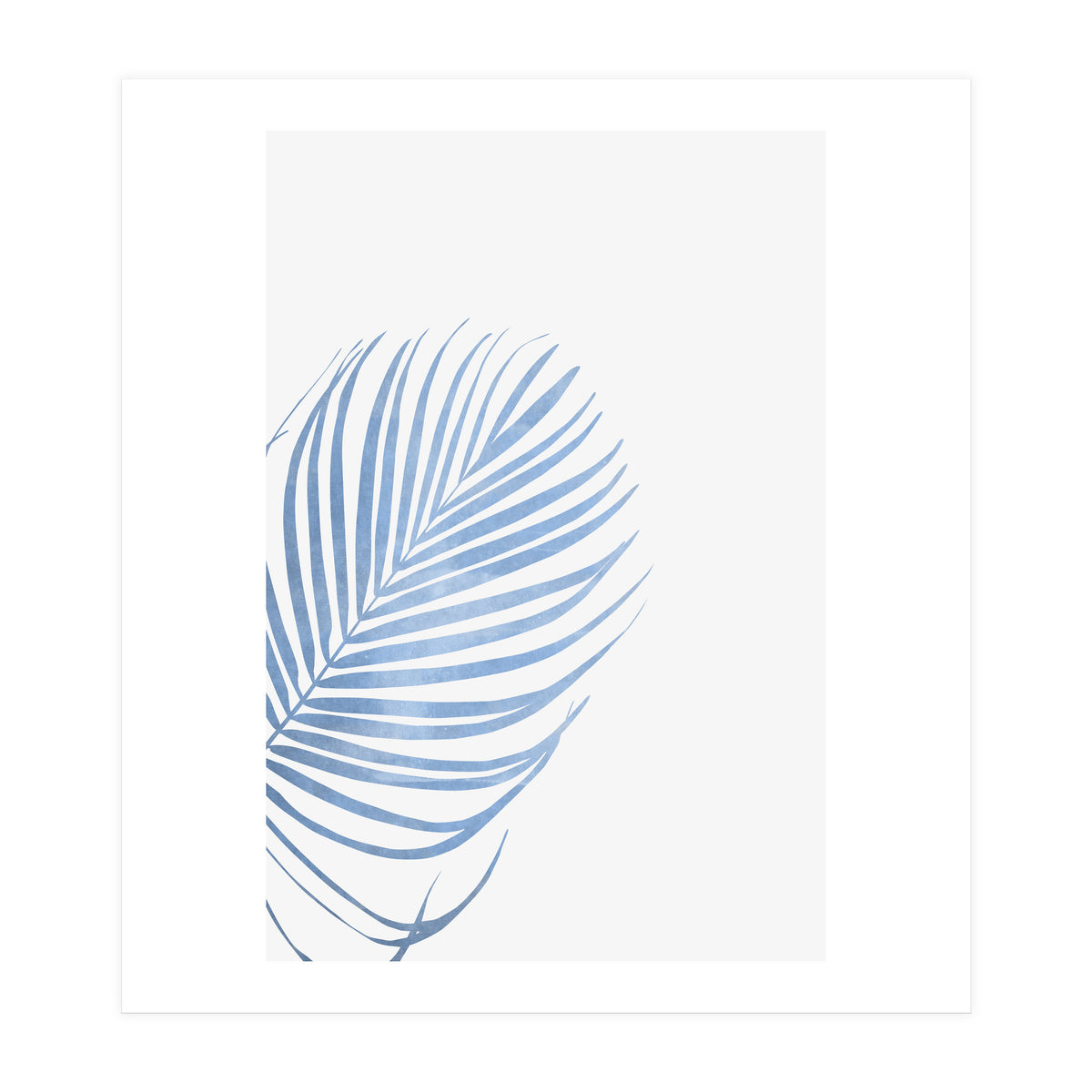 Blue Palm Leaf (Print Only)