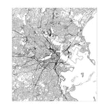 Boston White Map (Print Only) thumbnail