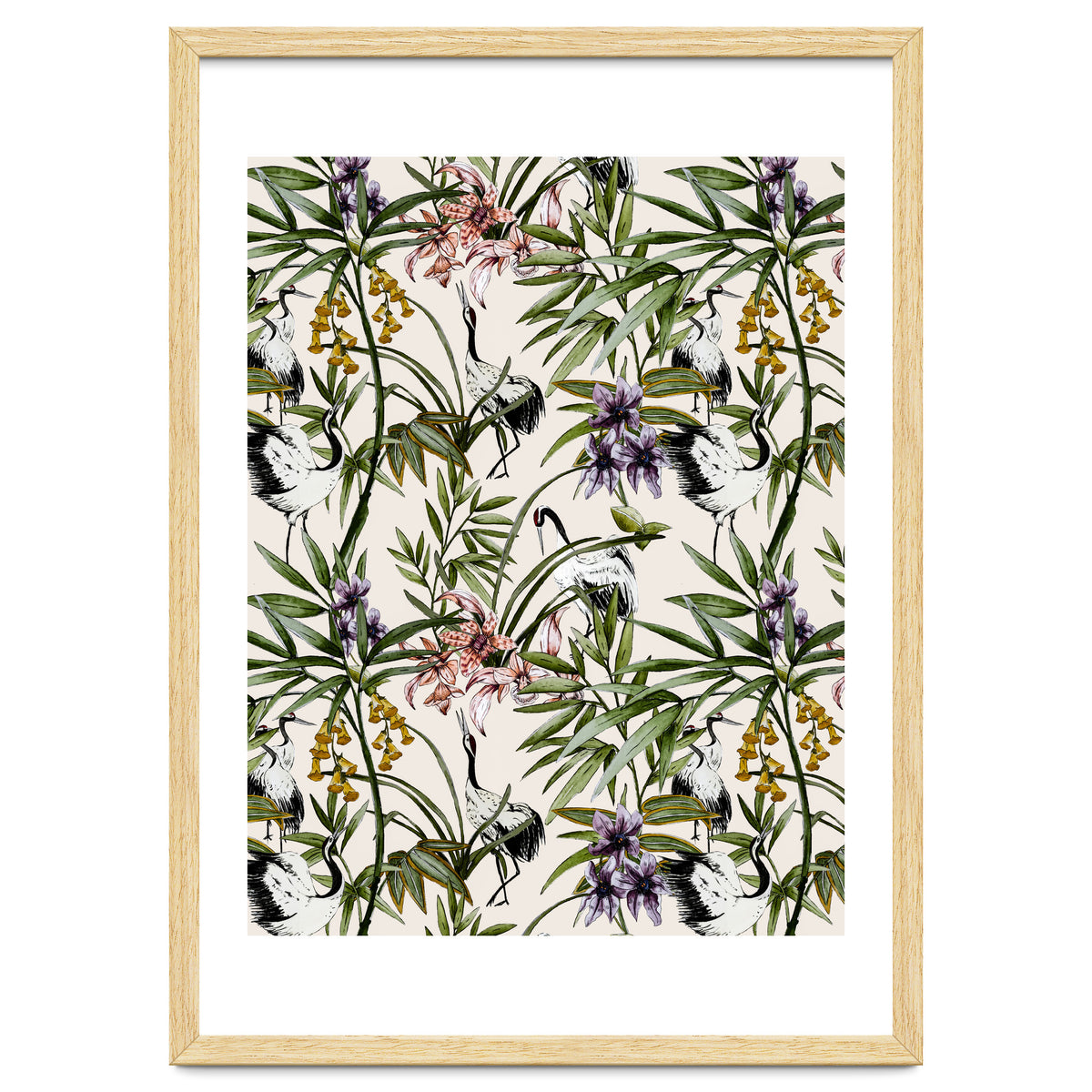 Asian crane pattern - 02