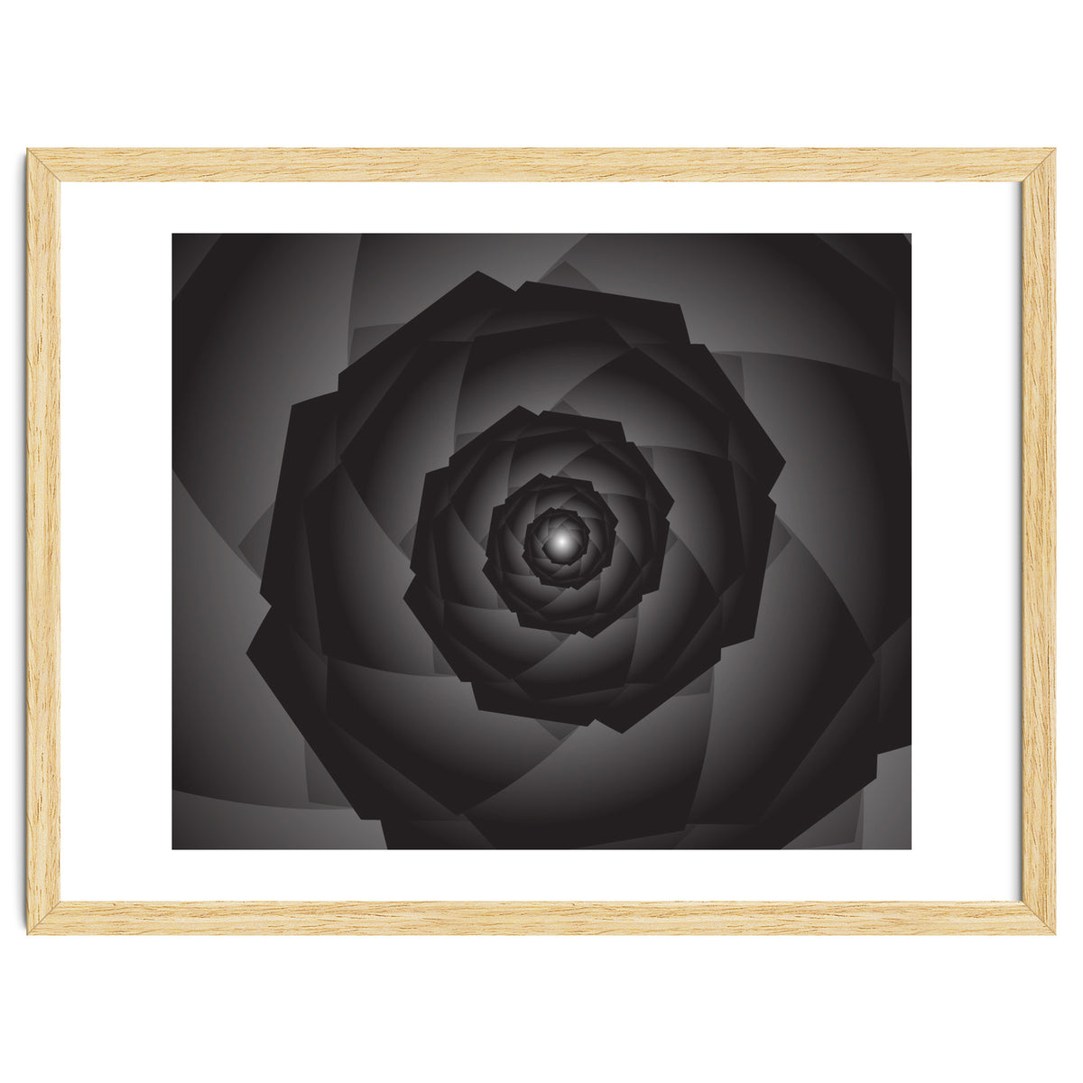 Mono Chrome Tech Spiral Pattern