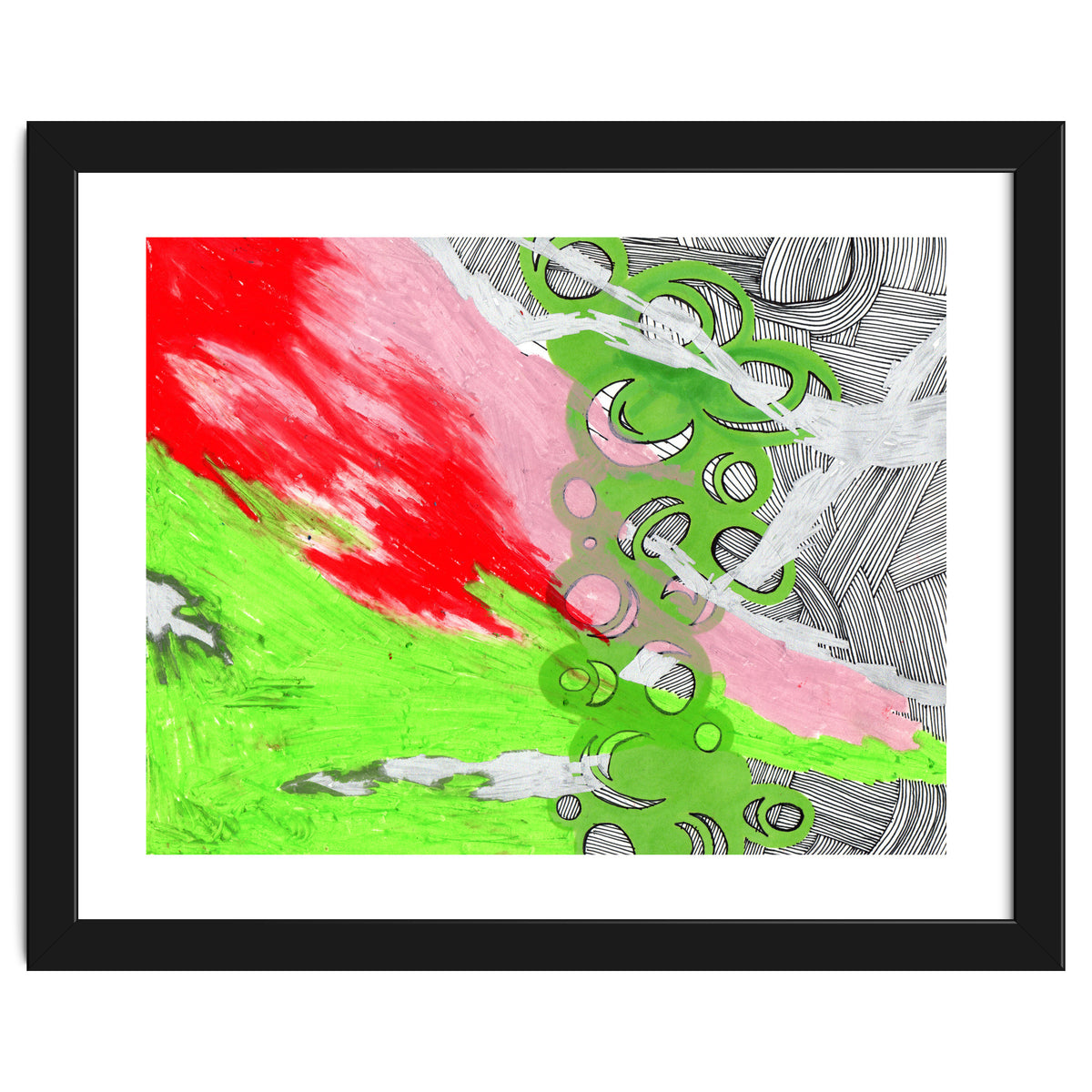 Green and Pink Spill