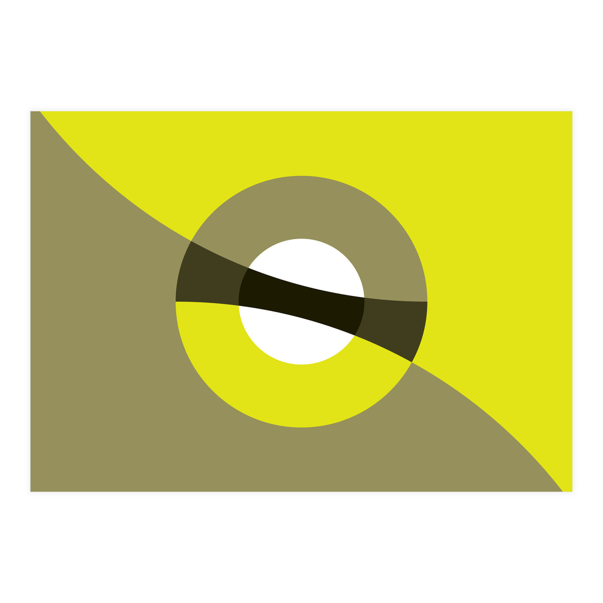 Geometric Shapes No. 44 -  mustard & beige (Print Only)