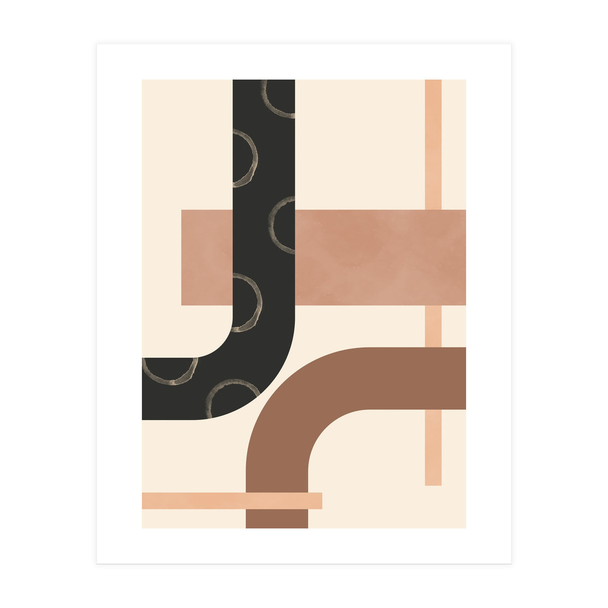 Mid Century Lines Geometric Lines (Print Only)