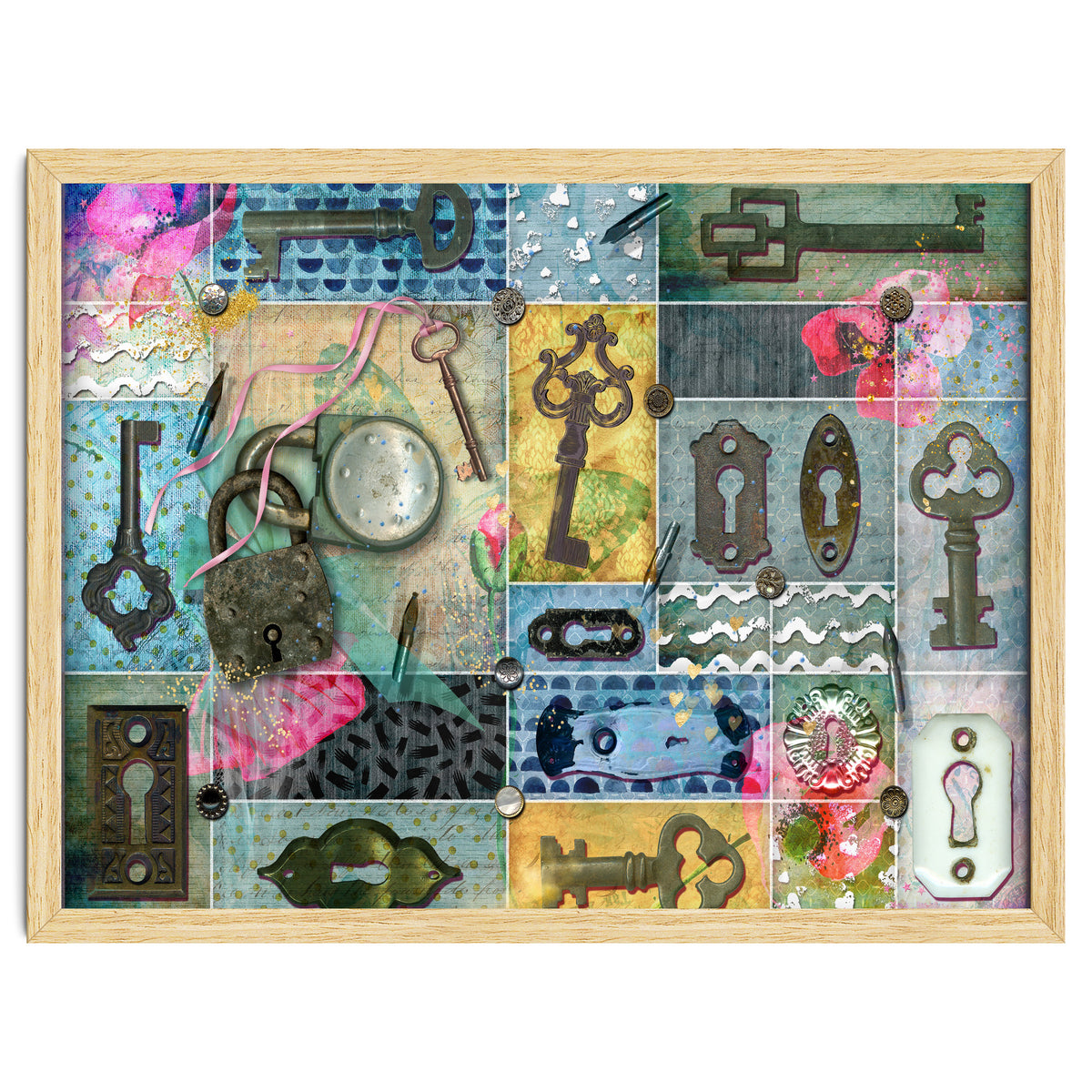 Vintage Key Collage