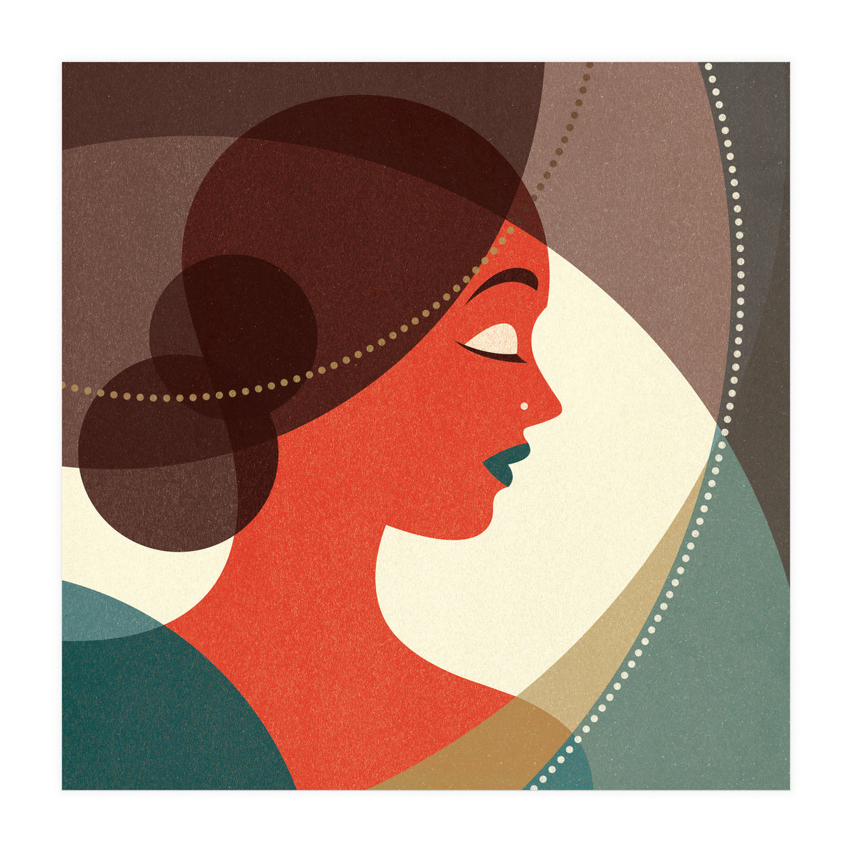 Venn Deco (Ruby) (Print Only)