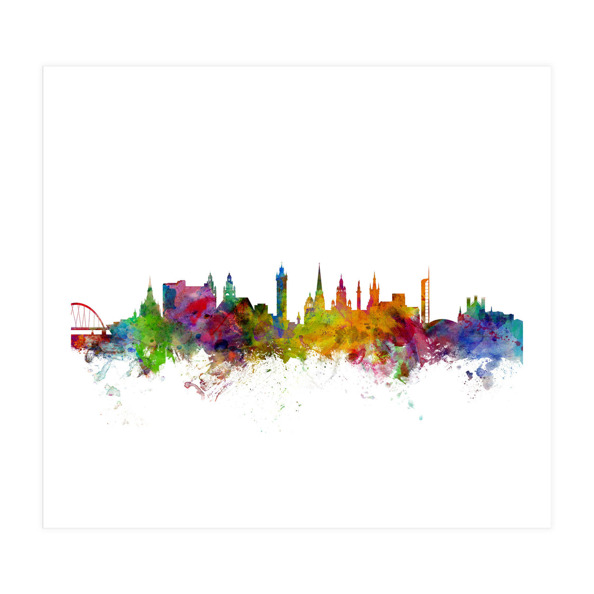 Glasgow Scotland Skyline (Print Only)