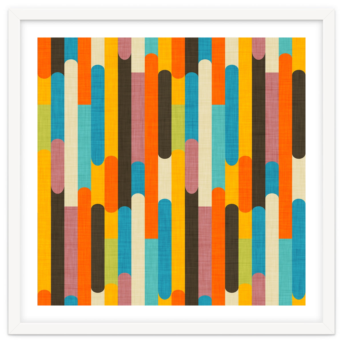 Retro Color Block Orange