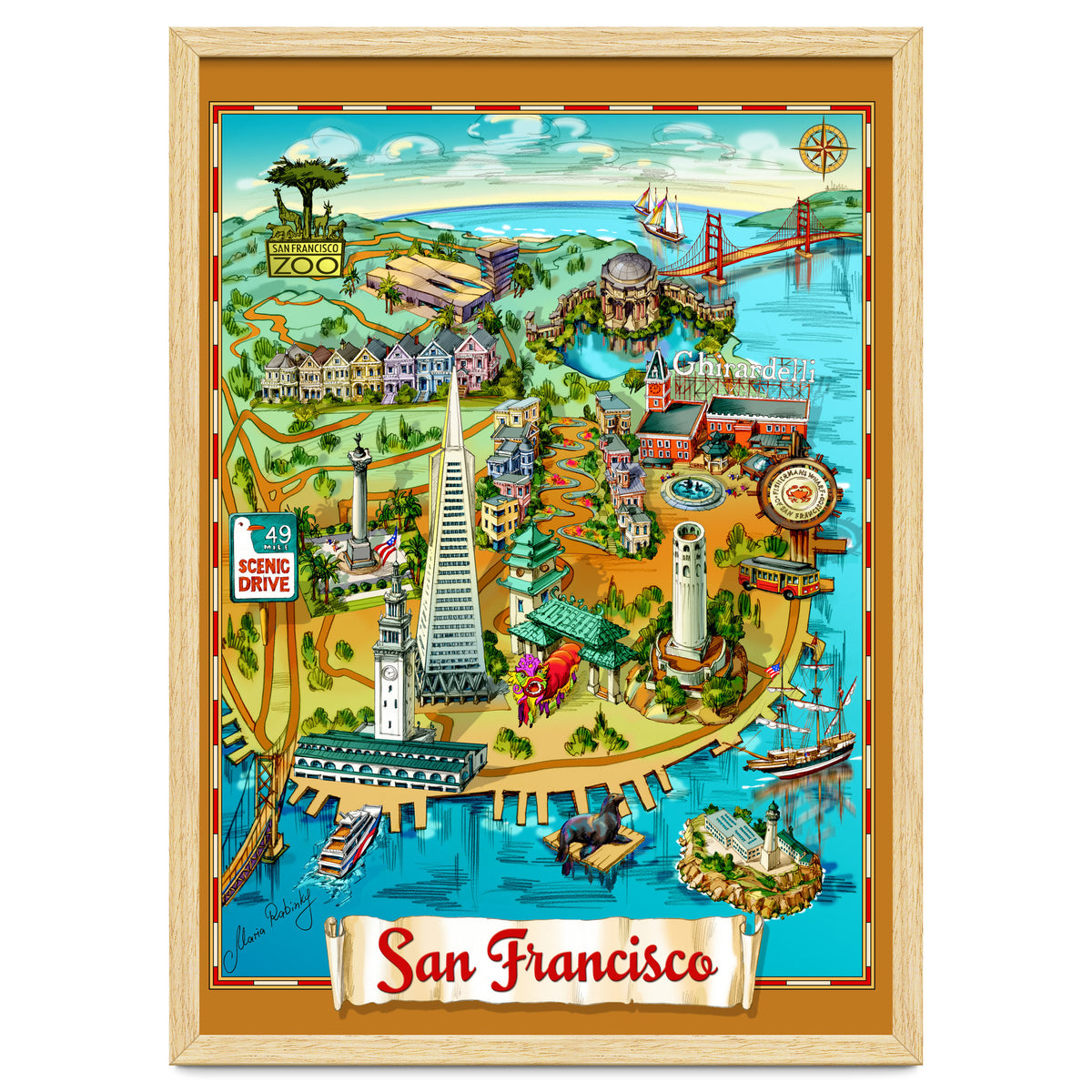 San Francisco Map Illustration