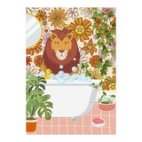 Lion Bathing on Groovy Bathroom (Print Only) thumbnail