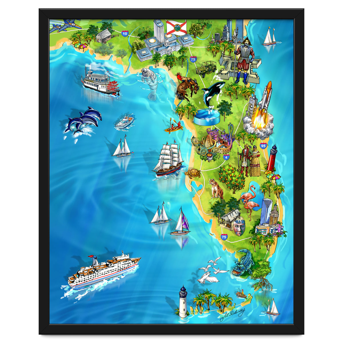 Florida Illustrated Map