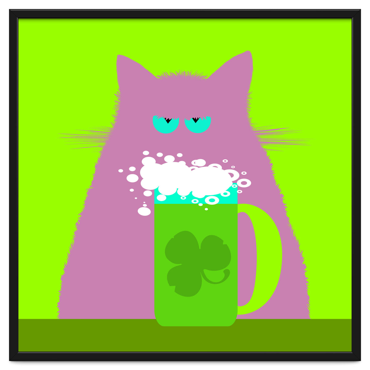 Saint Patrick's Day Lilac Cat