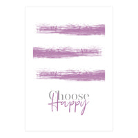 Text Art CHOOSE HAPPY | pink (Print Only)