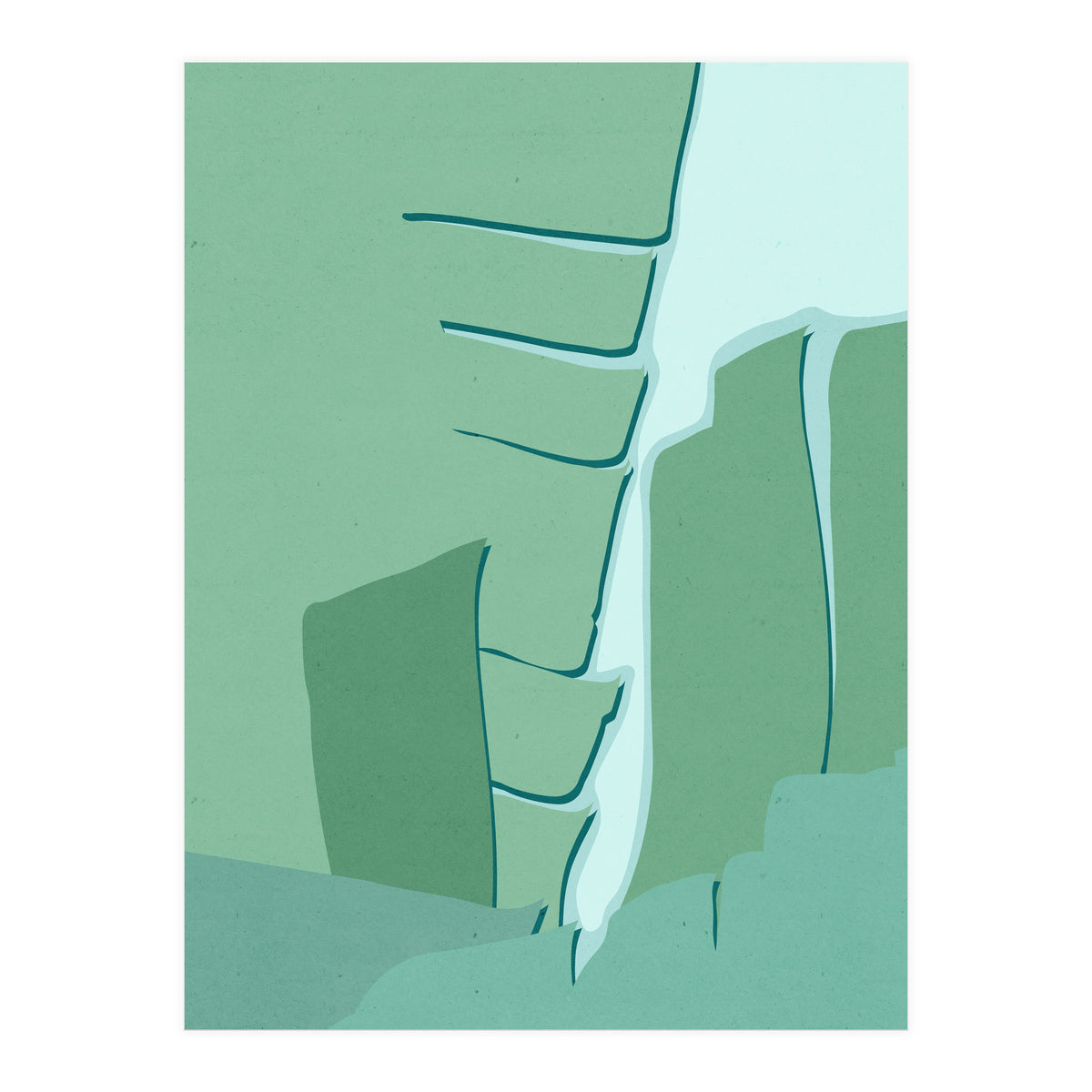 Abstract Banana Leaves One - Greener Eden (Print Only)