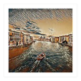 Boat In Venice`s Water Italian Tour Vintage (Print Only) thumbnail