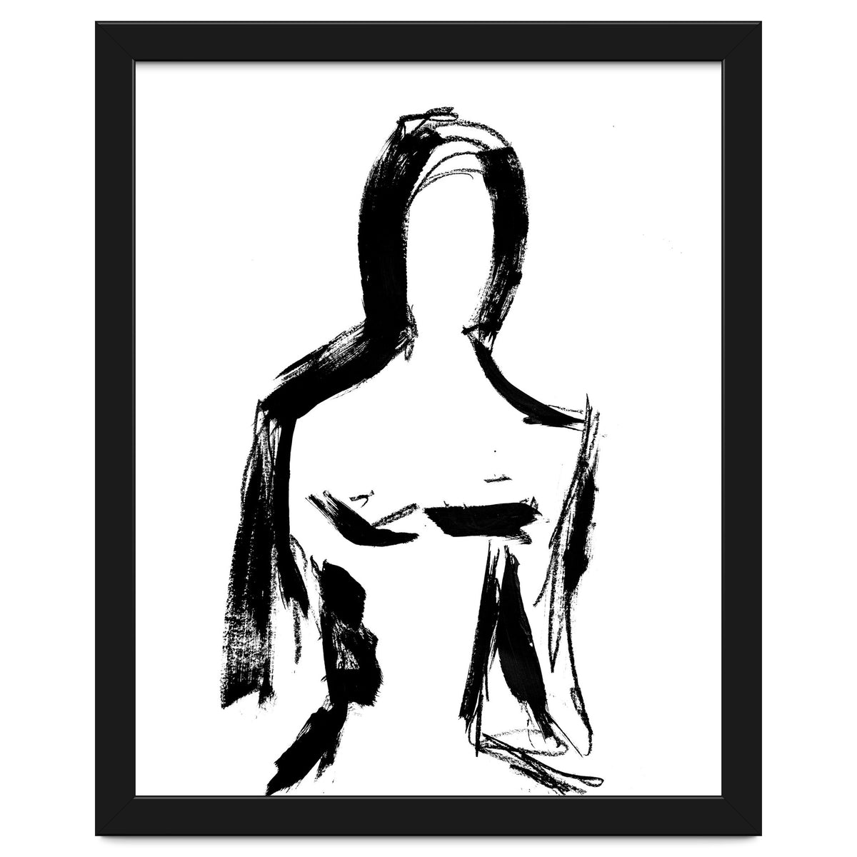 Abstract Monochrome Female Figure