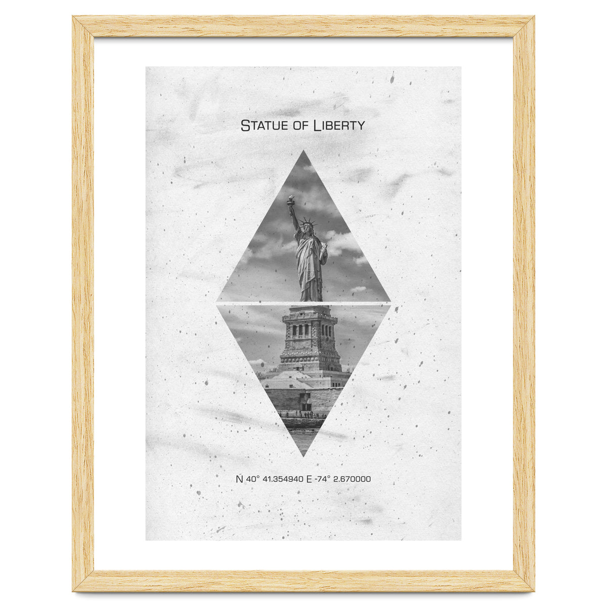 Coordinates NEW YORK CITY Statue of Liberty