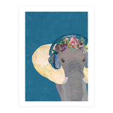Boho Elephant listening to Music (Print Only) thumbnail