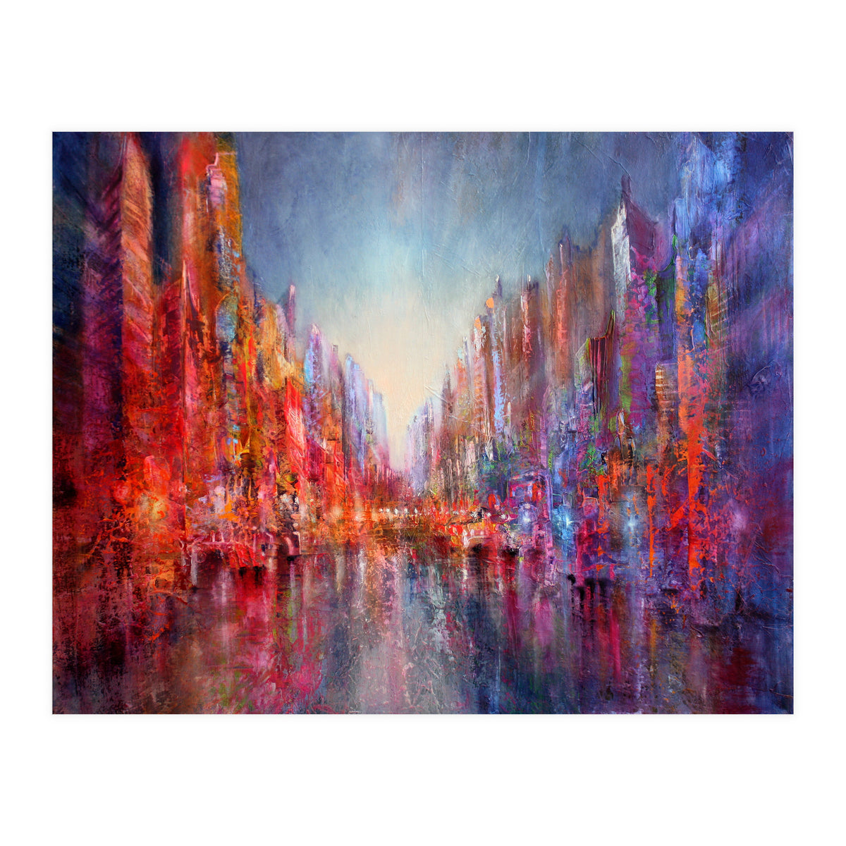 Stadt Am Fluss  - city on the riverside (Print Only)