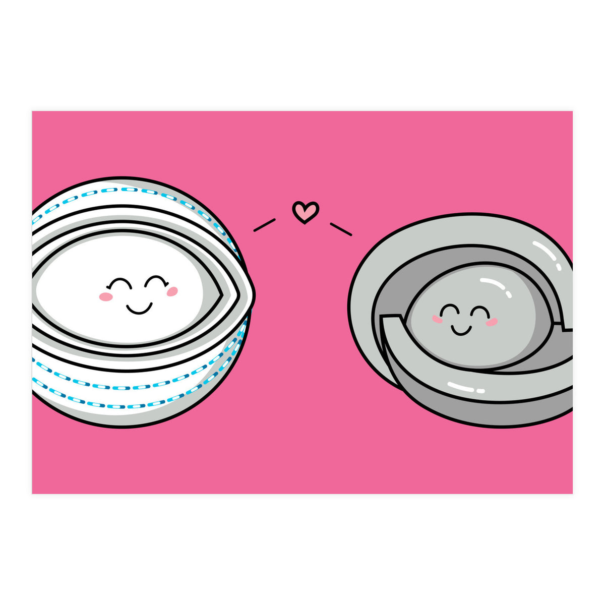 Kawaii Cute Timeless Mothership and Lifeboat Time Machines (Print Only)