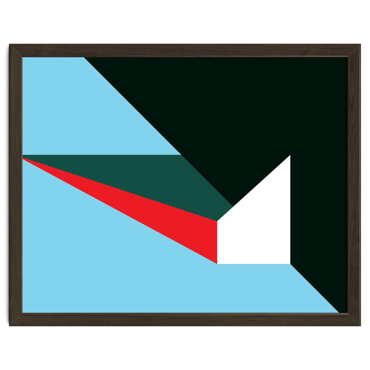Geometric Shapes No. 45 - red, blue, green & black