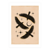 Black Birds Flying With The Moon (Print Only) thumbnail