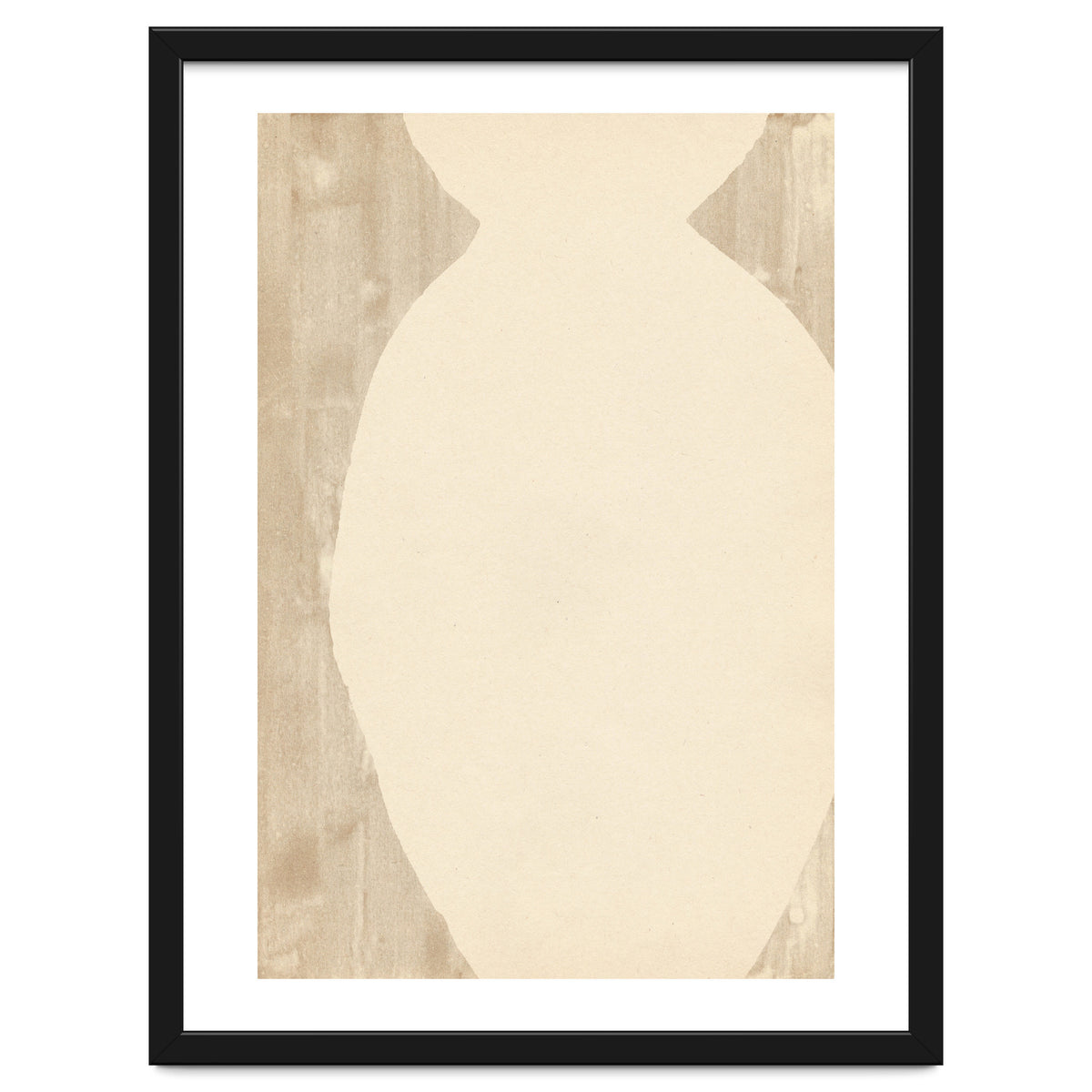 Creame tone vase silhouette