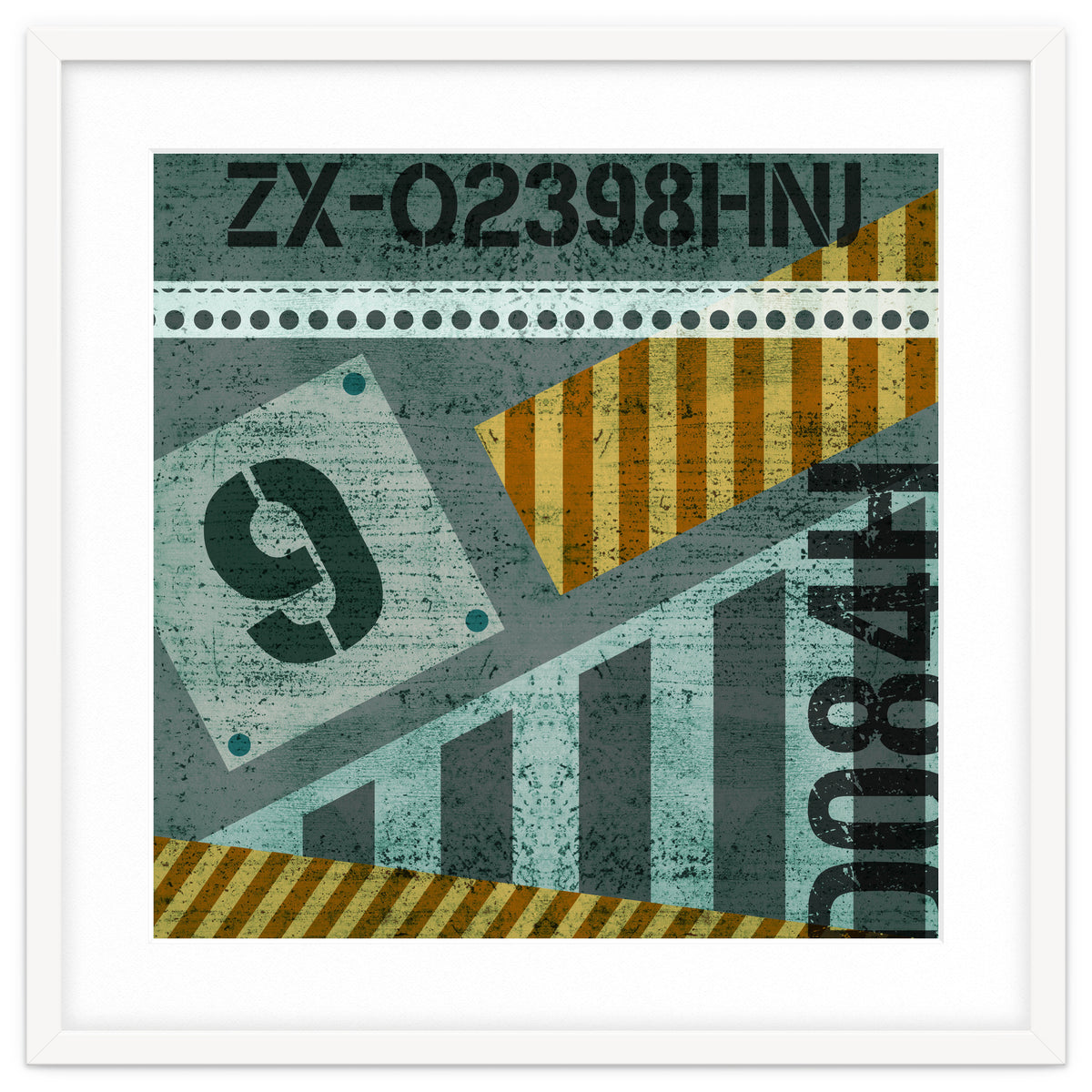 Abstract Industrial Slate And Stripes