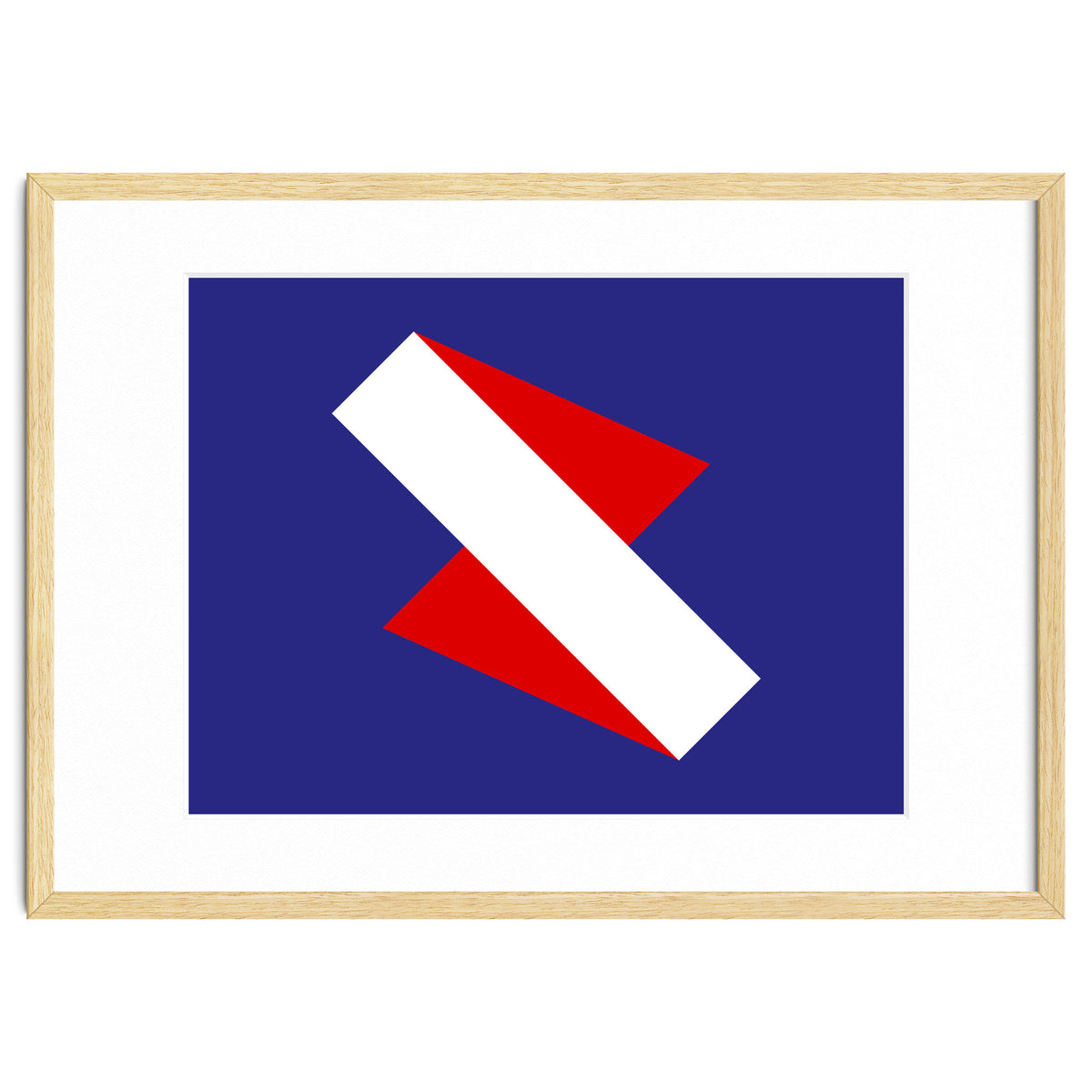 Geometric Shapes No. 68 - red & royal blue