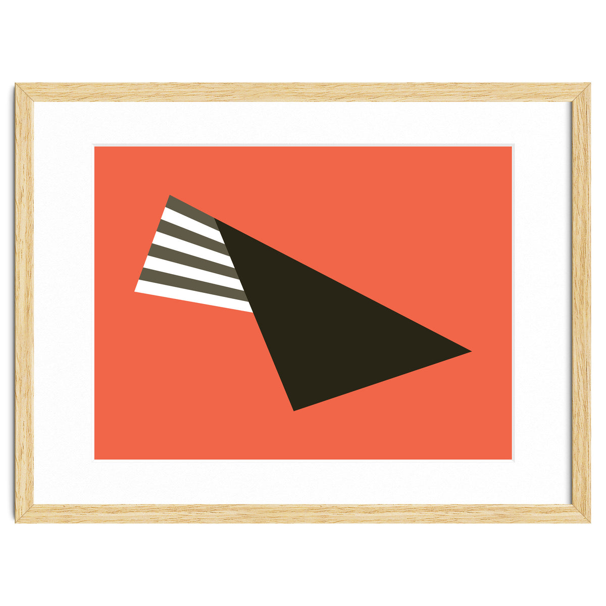 Geometric Shapes No. 75 - pink & stripes