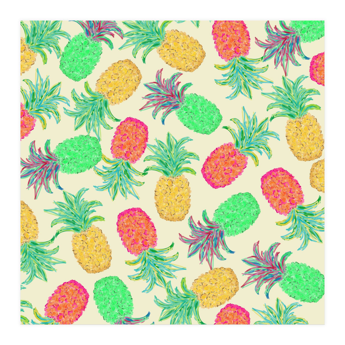 Pineapple Pandemonium Multicolo (Print Only)